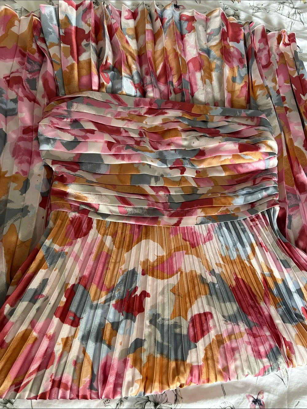 Abercrombie & Fitch Pleated Floral Maxi Dress NWT size L